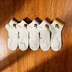 Xuancozy Women's Speckled Ankle Socks (5 Pairs) - Comfortable Daily Wear