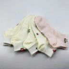 Xuancozy Women's 3D Jacquard Ankle Socks(5 Pairs)-Comfortable Daily Wear