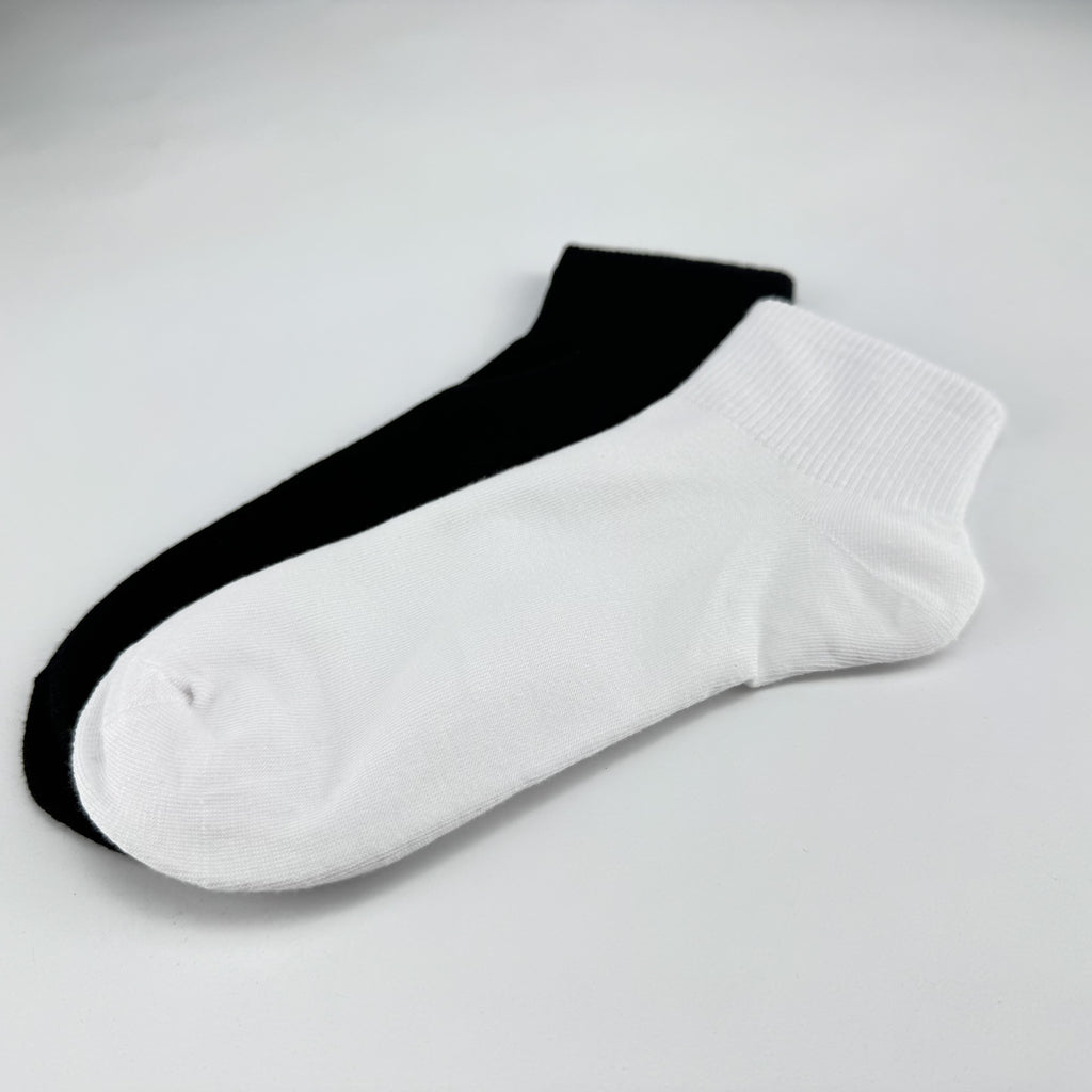 Xuancozy Women's White/Black Ankle Socks(10 Pairs)-Comfortable Daily Wear