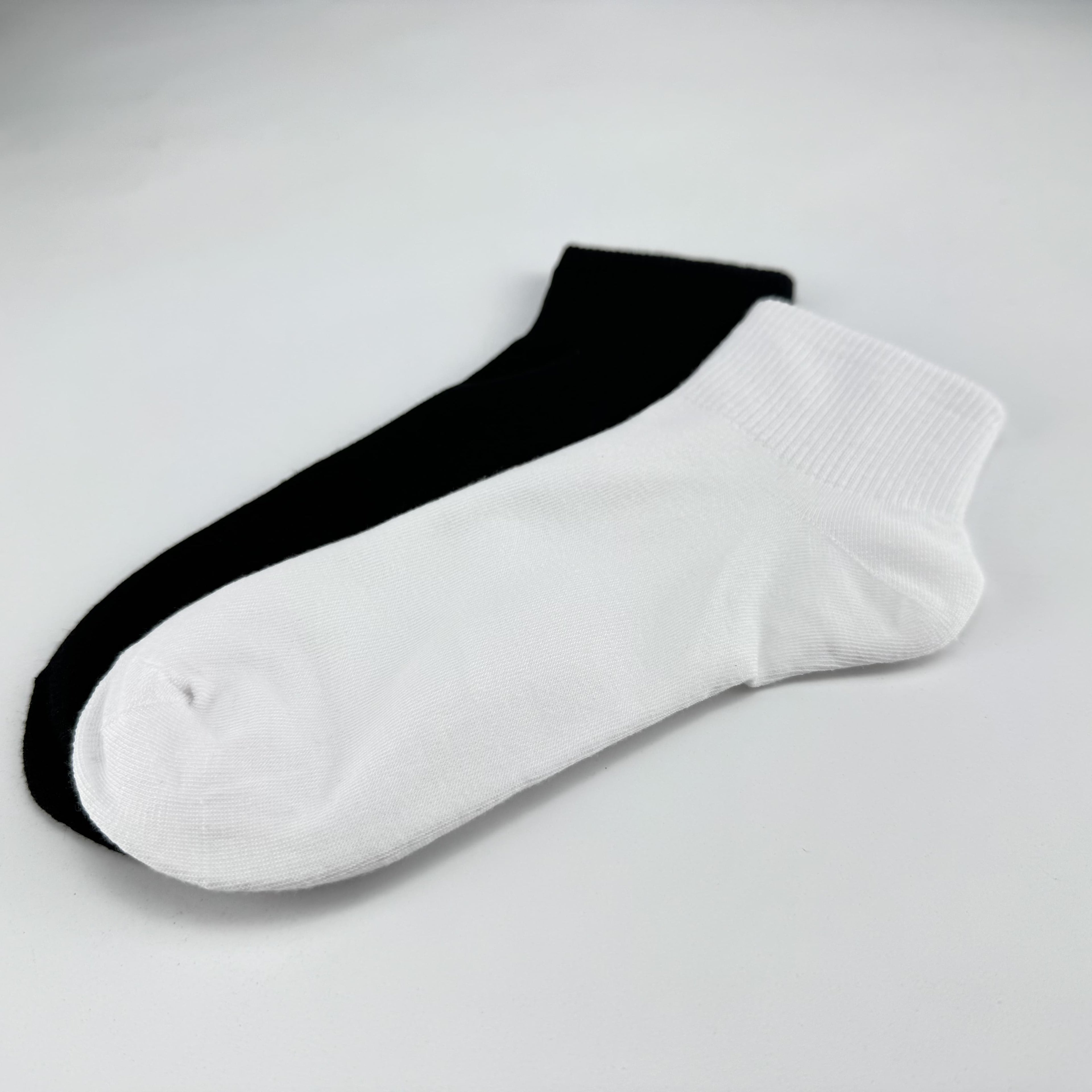 Xuancozy Women's White/Black Ankle Socks(10 Pairs)-Comfortable Daily Wear