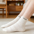 Xuancozy Women's 3D Jacquard Ankle Socks(5 Pairs)-Comfortable Daily Wear