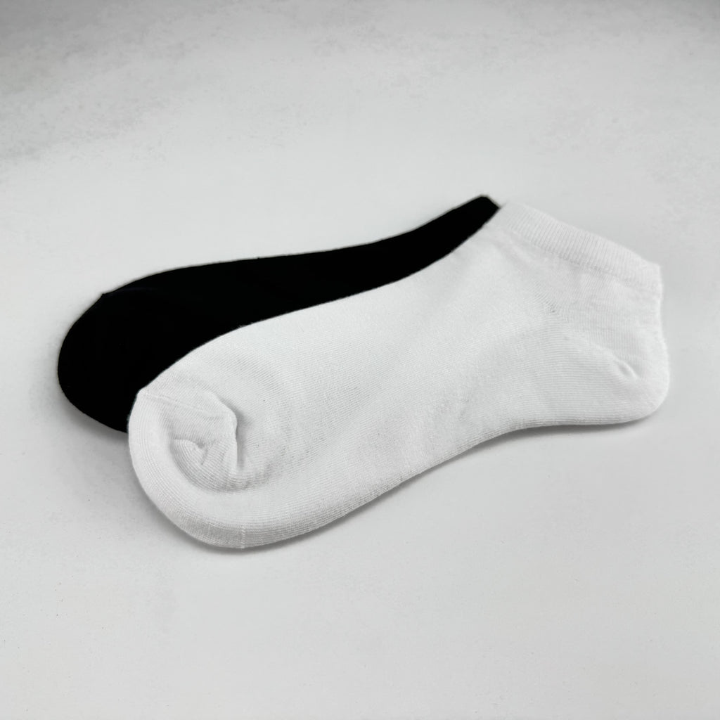 Xuancozy Women's White/Black Low Ankle Socks(10 pairs)-Comfortable Daily Wear