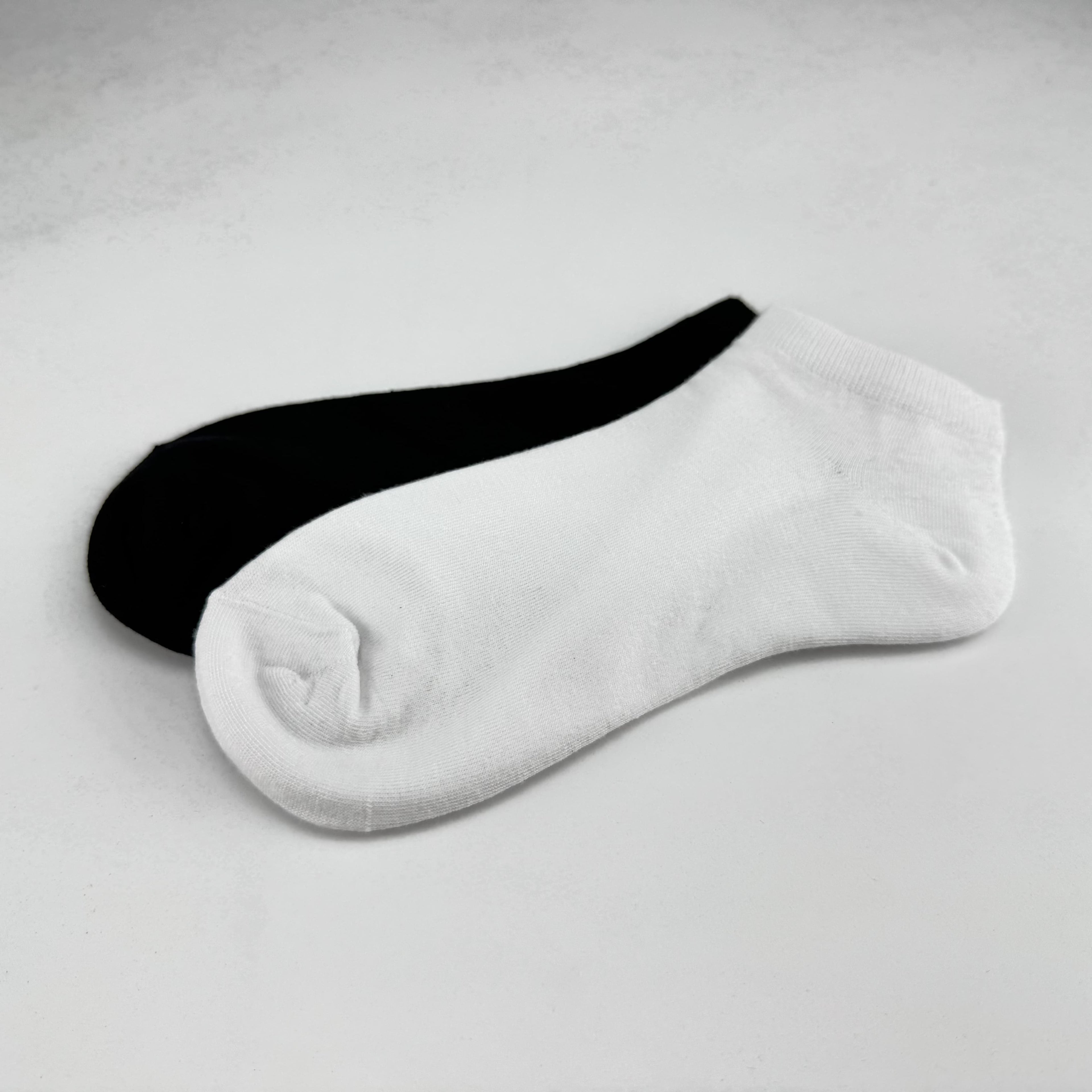 Xuancozy Women's White/Black Low Ankle Socks(10 pairs)-Comfortable Daily Wear