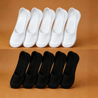 Xuancozy Women's White/Black No Show Socks(10 pairs)-Comfortable Daily Wear