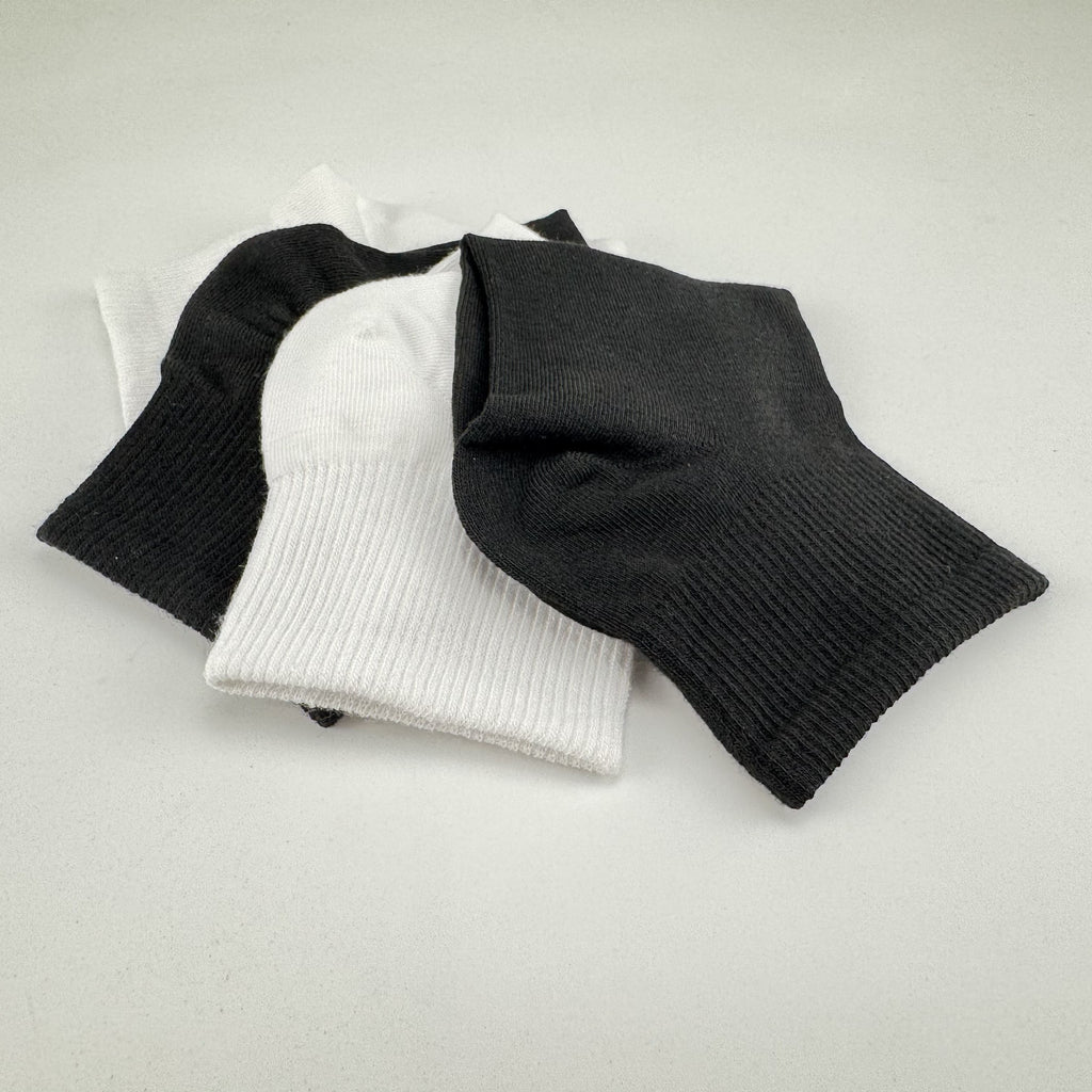 Xuancozy Women's White/Black Ankle Socks(10 Pairs)-Comfortable Daily Wear