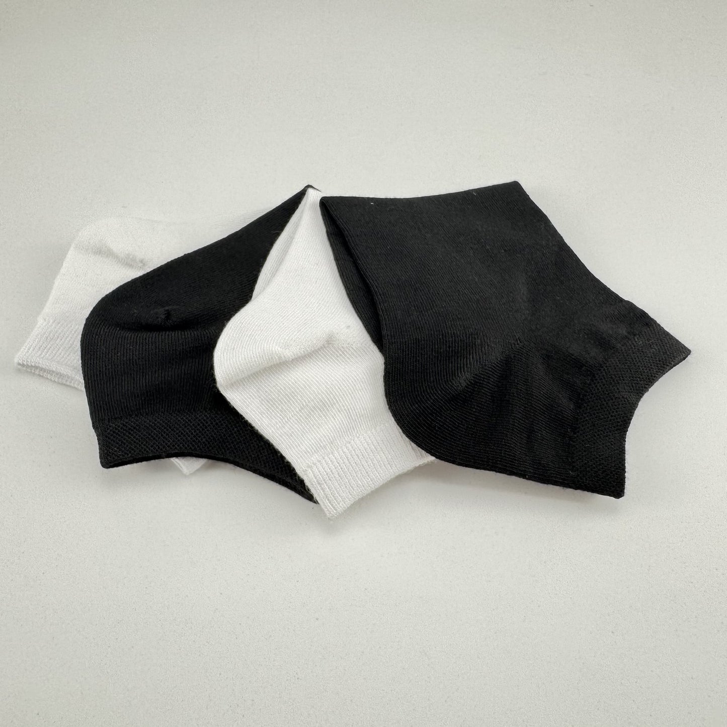 Xuancozy Women's White/Black Low Ankle Socks(10 pairs)-Comfortable Daily Wear