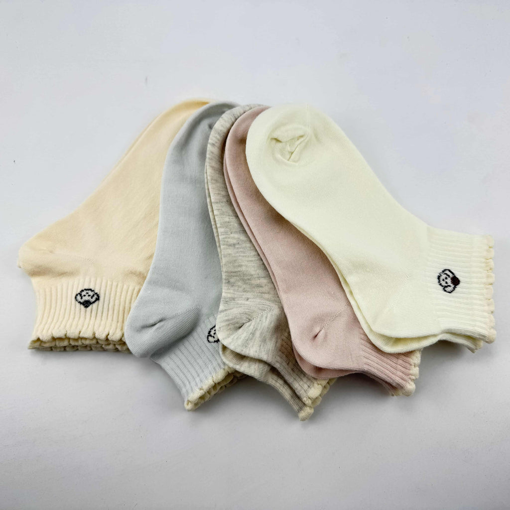 Xuancozy Women's Minimalist Ankle Socks(5 Pairs)-Comfortable Daily Wear