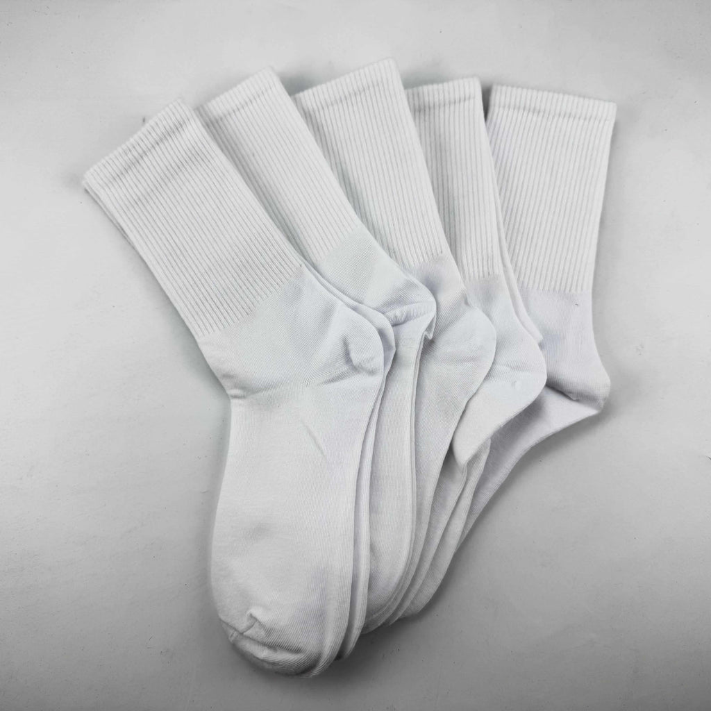 Xuancozy Women's White/Black Crew Socks(10 pairs)-Comfortable Daily Wear