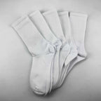 Xuancozy Women's White/Black Crew Socks(10 pairs)-Comfortable Daily Wear