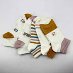 Xuancozy Women's Multicolor Ankle Socks(5 Pairs)-Comfortable Daily Wear