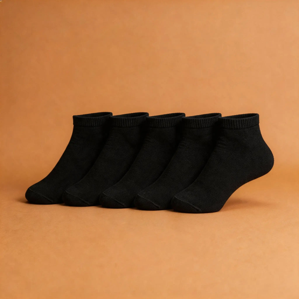 Xuancozy Women's White/Black Low Ankle Socks(10 pairs)-Comfortable Daily Wear