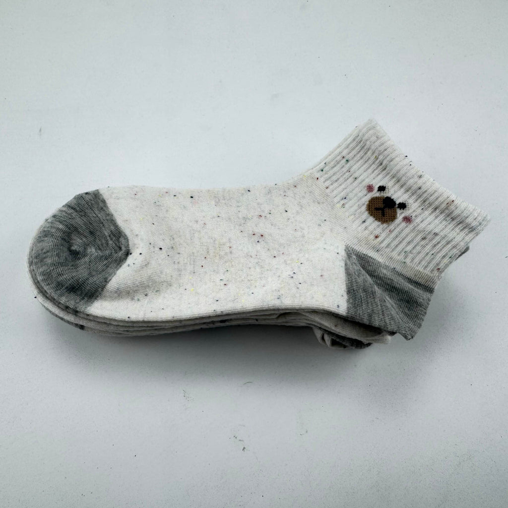 Xuancozy Women's Speckled Ankle Socks (5 Pairs) - Comfortable Daily Wear