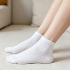 Xuancozy Women's White/Black Low Ankle Socks(10 pairs)-Comfortable Daily Wear