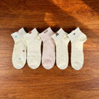 Xuancozy Women's 3D Jacquard Ankle Socks(5 Pairs)-Comfortable Daily Wear