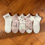 Xuancozy Women's Multicolor Ankle Socks(5 Pairs)-Comfortable Daily Wear