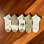 Xuancozy Women's Multicolor Ankle Socks(5 Pairs)-Comfortable Daily Wear