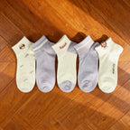 Xuancozy Women's Pastel Ankle Socks(5 Pairs)-Comfortable Daily Wear