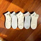 Xuancozy Women's Pastel Ankle Socks(5 Pairs)-Comfortable Daily Wear