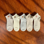 Xuancozy Women's Minimalist Ankle Socks(5 Pairs)-Comfortable Daily Wear
