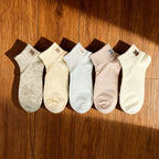 Xuancozy Women's Minimalist Ankle Socks(5 Pairs)-Comfortable Daily Wear