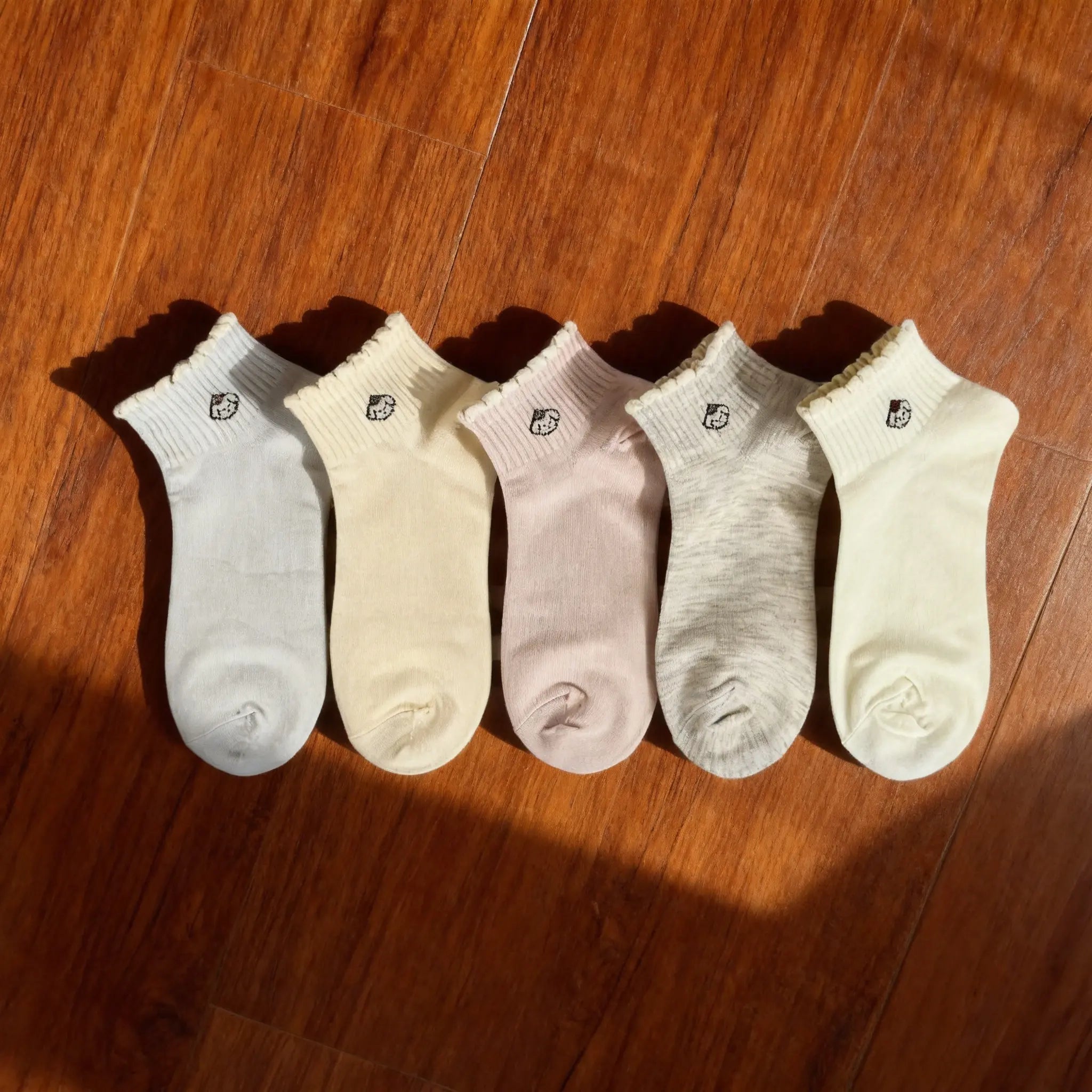 Xuancozy Women's Minimalist Ankle Socks(5 Pairs)-Comfortable Daily Wear