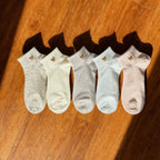 Xuancozy Women's Minimalist Ankle Socks(5 Pairs)-Comfortable Daily Wear