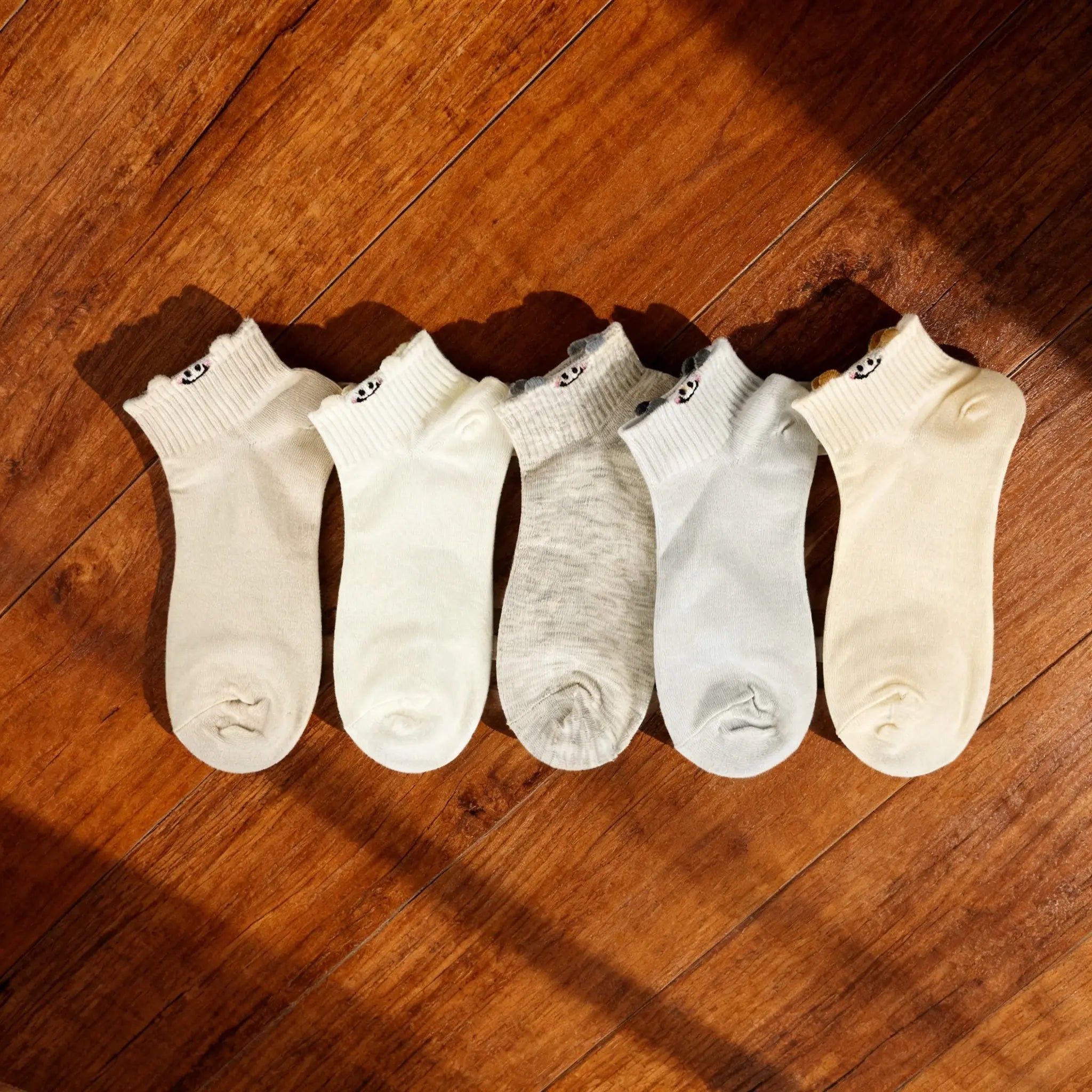 Xuancozy Women's Minimalist Ankle Socks(5 Pairs)-Comfortable Daily Wear