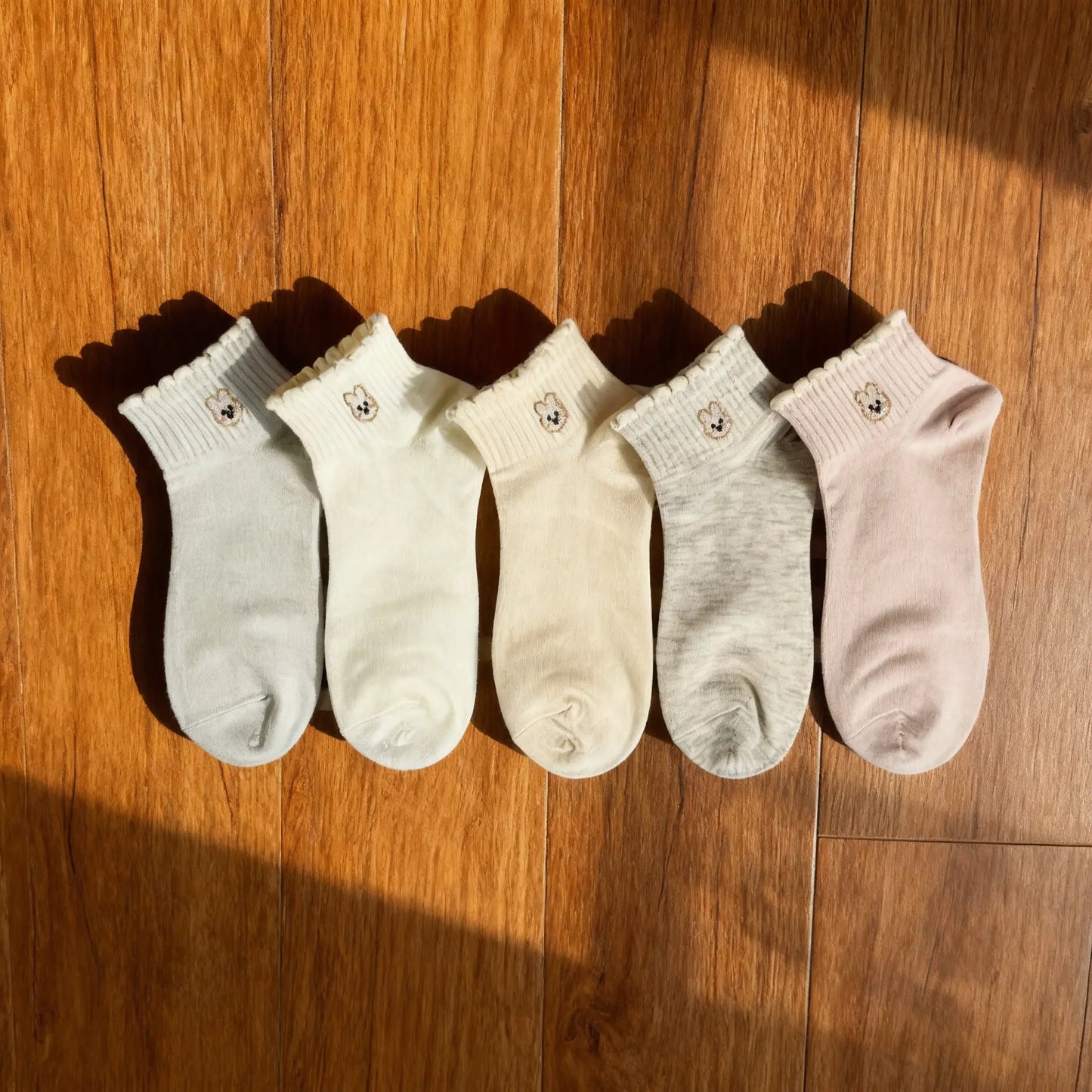 Xuancozy Women's Minimalist Ankle Socks(5 Pairs)-Comfortable Daily Wear