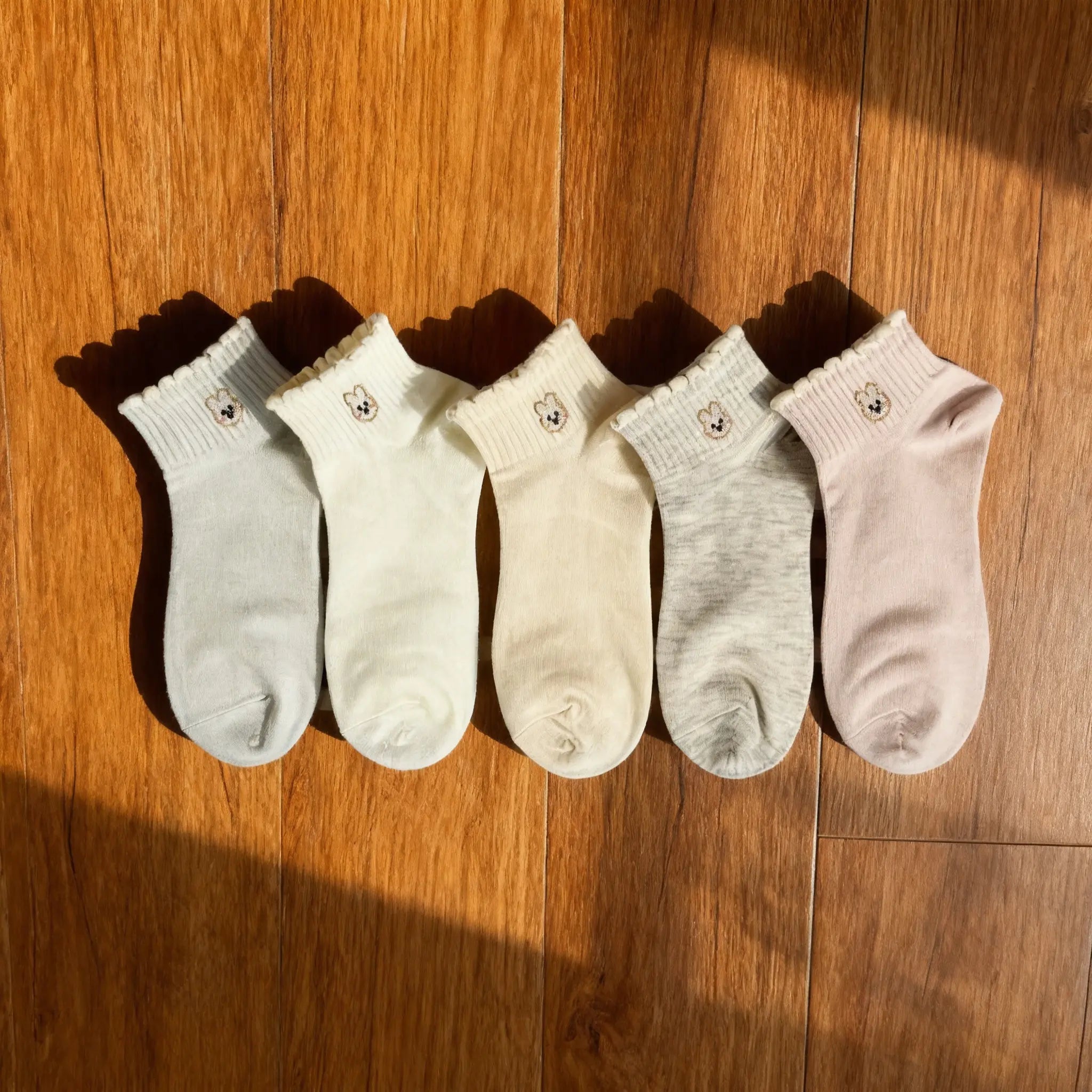 Xuancozy Women's Minimalist Ankle Socks(5 Pairs)-Comfortable Daily Wear