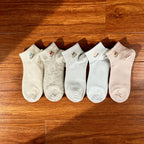 Xuancozy Women's Minimalist Ankle Socks(5 Pairs)-Comfortable Daily Wear