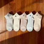 Xuancozy Women's Minimalist Ankle Socks(5 Pairs)-Comfortable Daily Wear