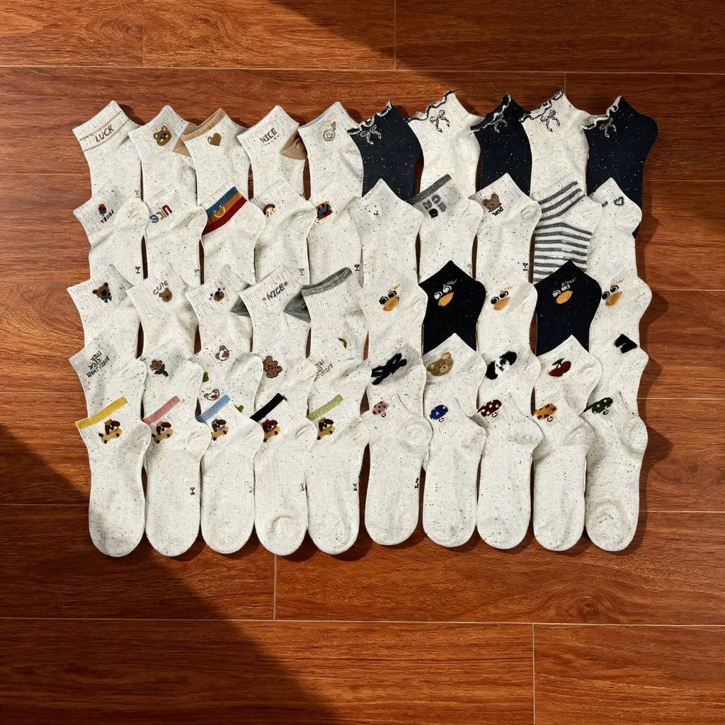 women's speckled ankle socks